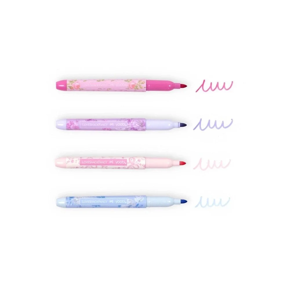 U Brands Hedgehog Board Eraser and LoveShackFancy x Yoobi Dry Erase Markers Set
